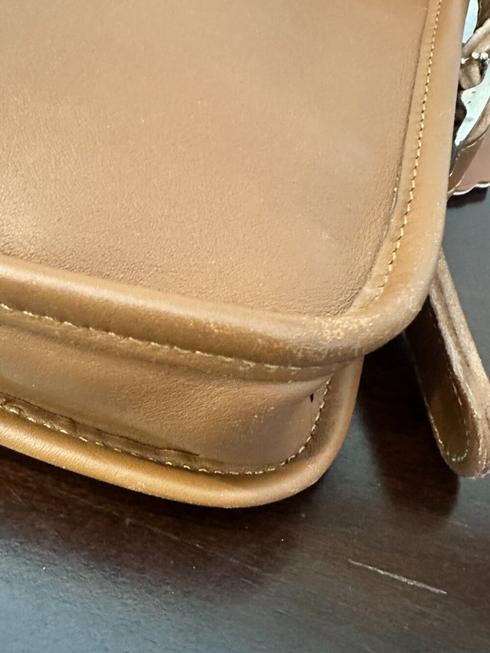 Leather Brown zip Camera Bag Shoulder Purse - Picture 9 of 16